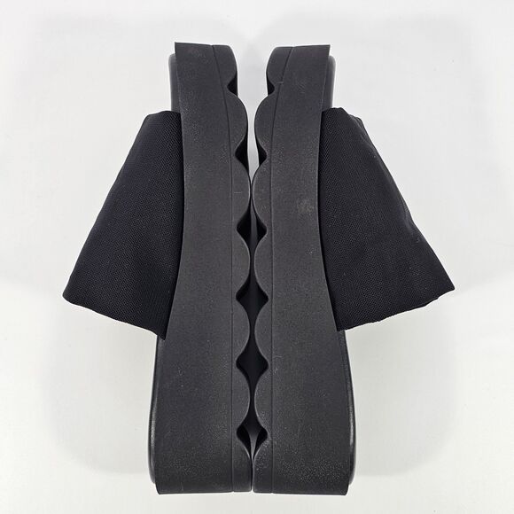 Donald J Pliner Made In Italy Women’s Slip On Black Platform Sandals Size 8 - Picture 7 of 8